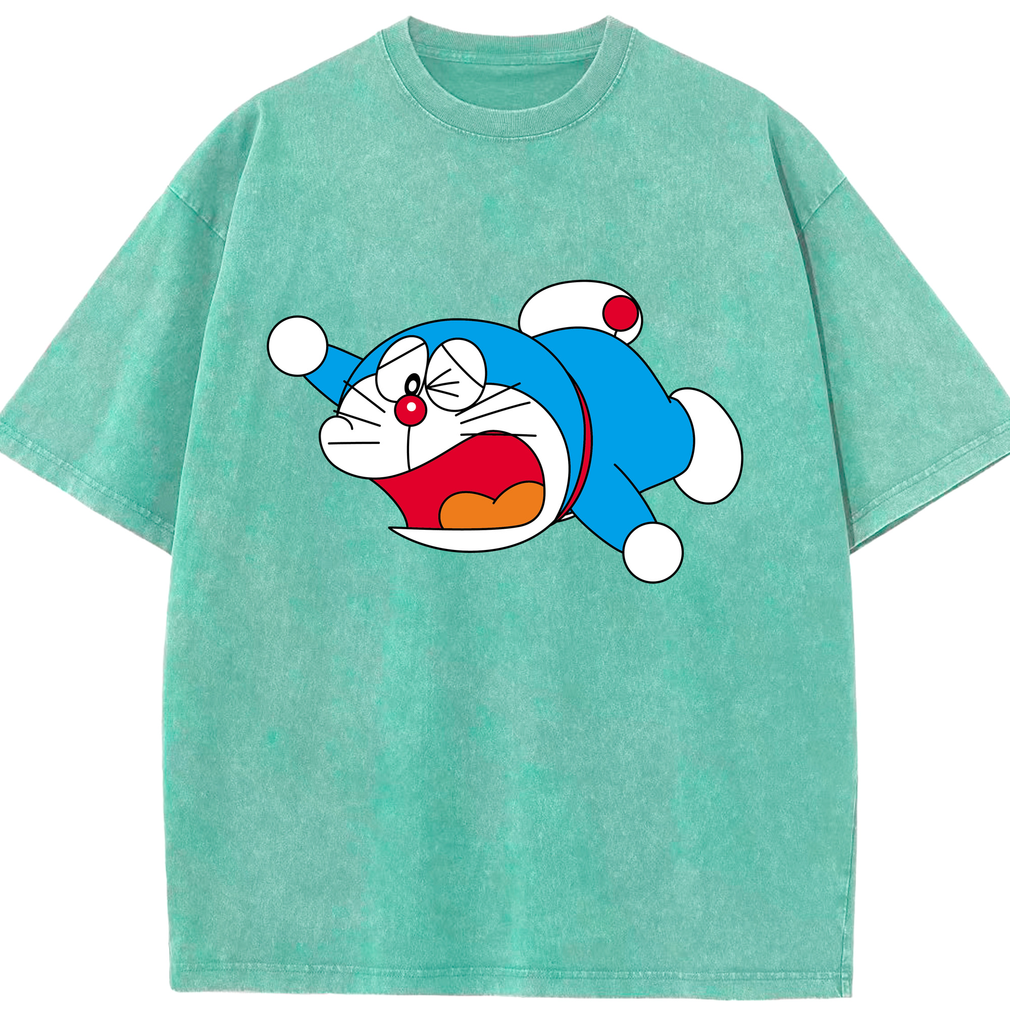 （画像用） ドラえもん Doraemon 綿100% ヴィンテージ風 半袖Tシャツ（フロントプリント）